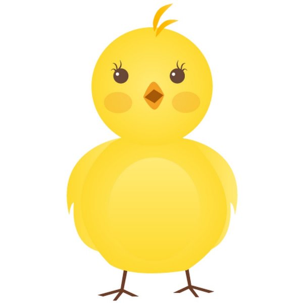 Цыпленок для детей на прозрачном фоне