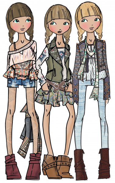 Модная одежда для подростков эскизы