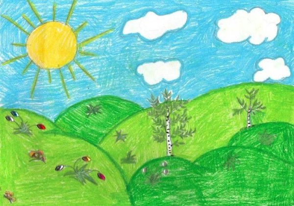 Детские рисунки природа родного края