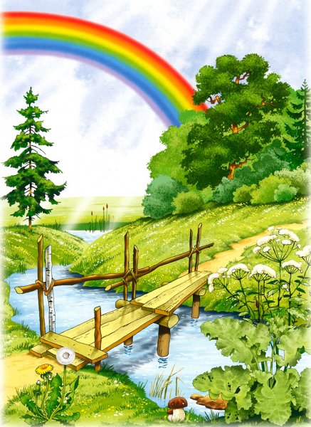 Летний пейзаж для детей