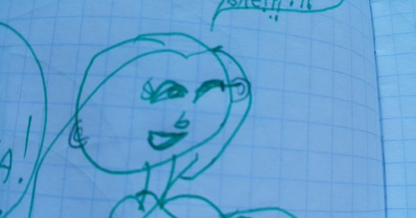 Человечек рисунок в тетради