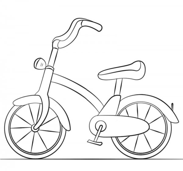 Детский велосипед раскраска