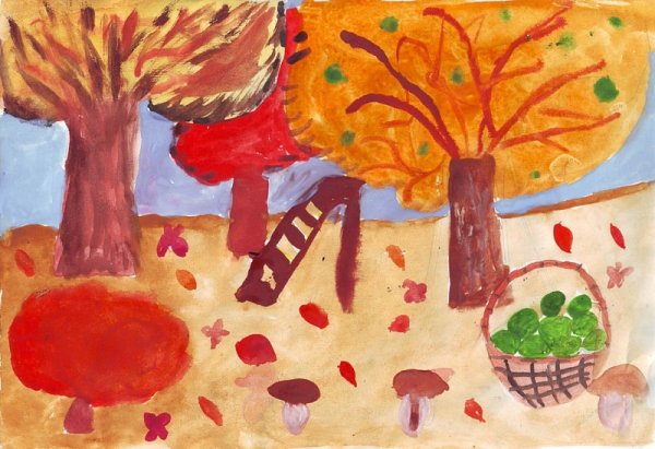 Рисунки детей на тему осень