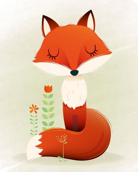 Лиса мультяшная