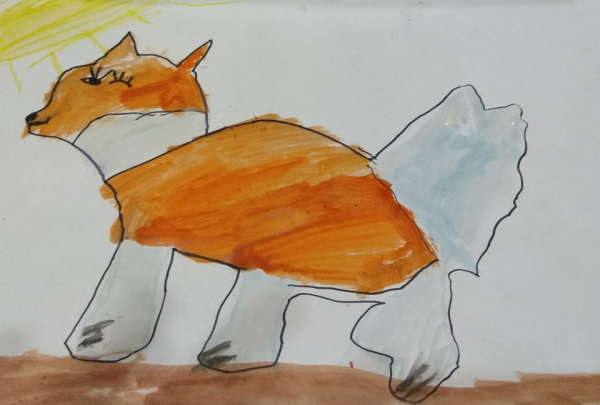 Рисование для детей лиса