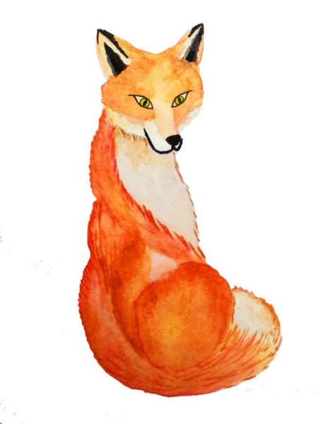 Рисование лиса