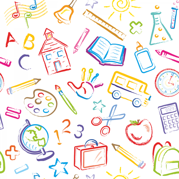 Векторные школьные принадлежности
