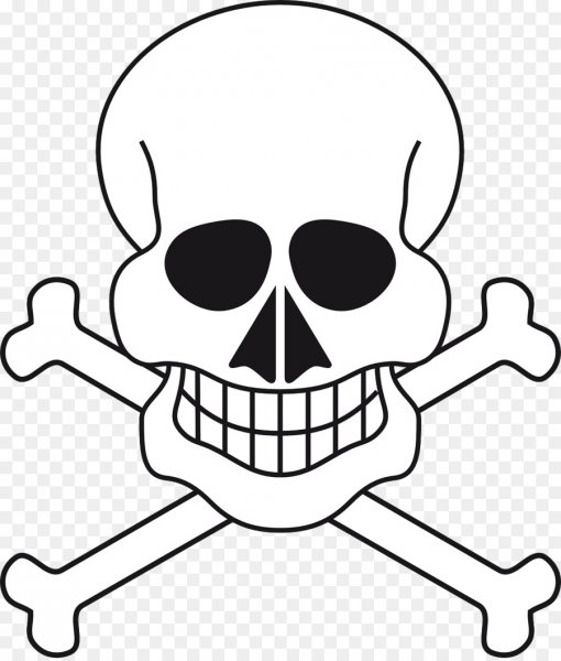 Трафарет пиратского черепа для вырезания