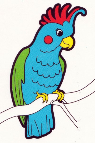 Попугай детский рисунок