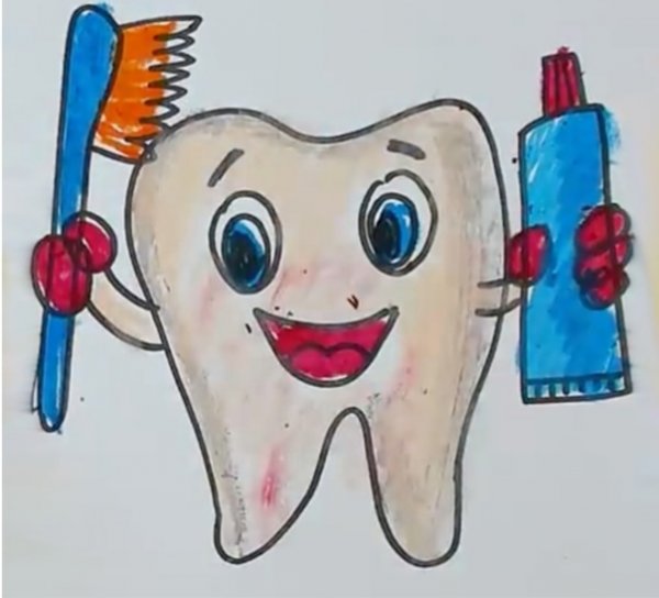 Рисование зубы старшая группа