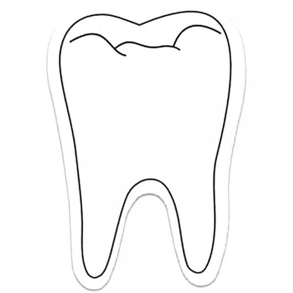 Зуб раскраска для детей