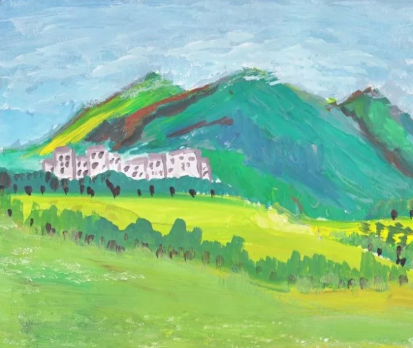 Детские пейзаж гор