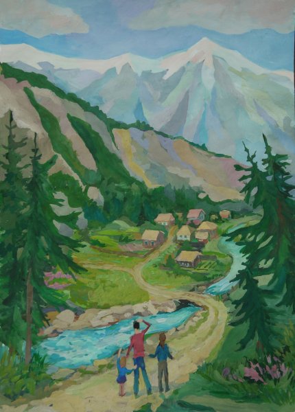 Детские рисунки гор