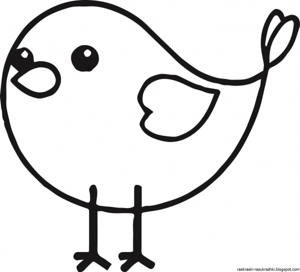 Раскраски для малышей птич