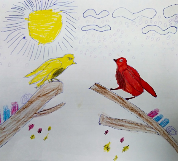 Рисунок на тему птицы