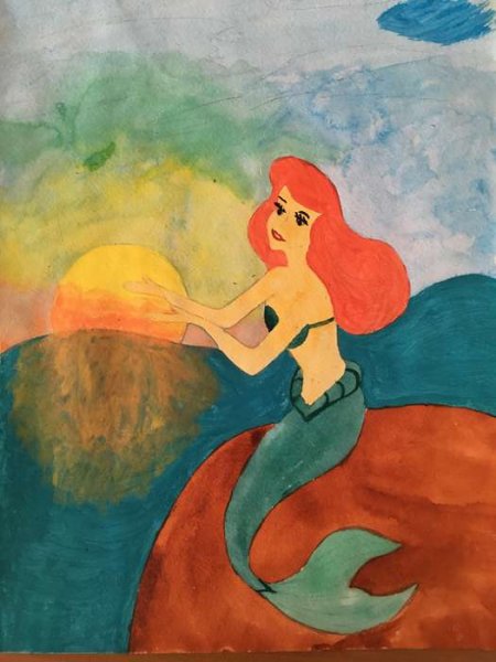 Русалочка рисунок для детей