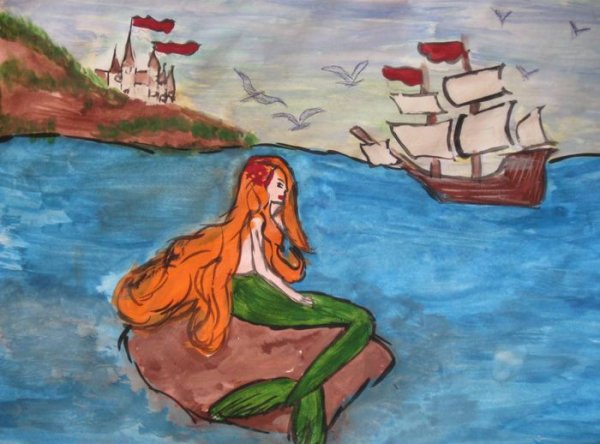 Рисунок Русалочка Ганс христиан