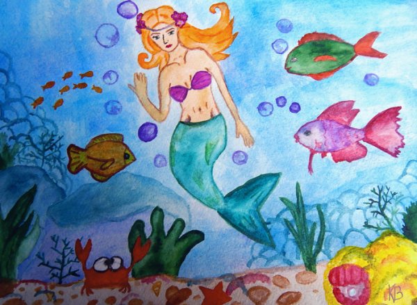 Рисование в подводном царстве