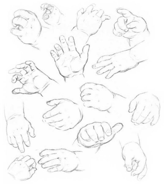 Нарисовать детские руки