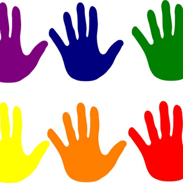 Разноцветная ладонь