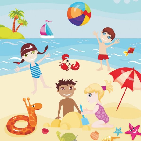 Пляж иллюстрация