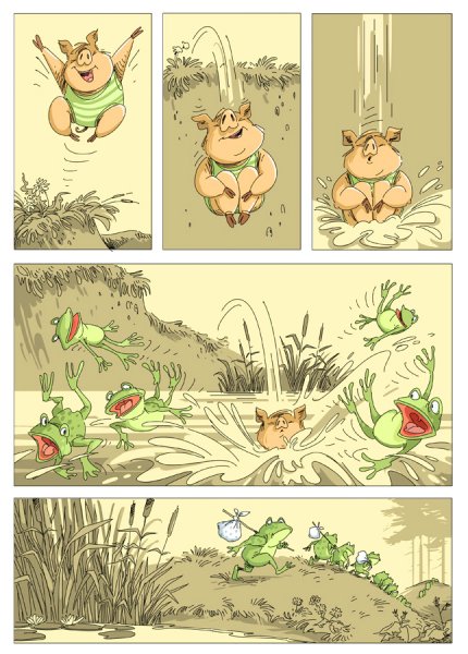 Простые детские комиксы