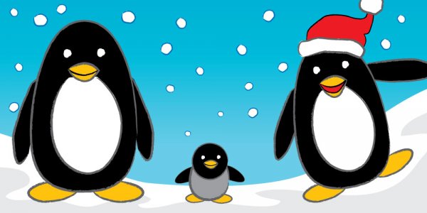 Пингвин для срисовки