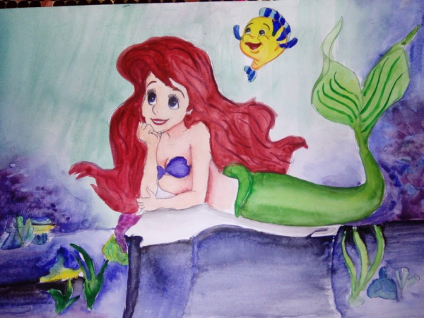 Русалочка для рисования