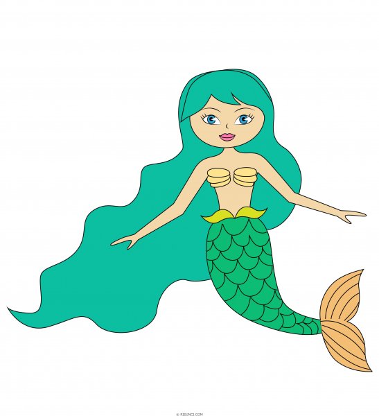 Русалочка для рисования