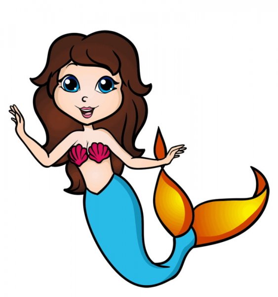 Русалочка рисовать