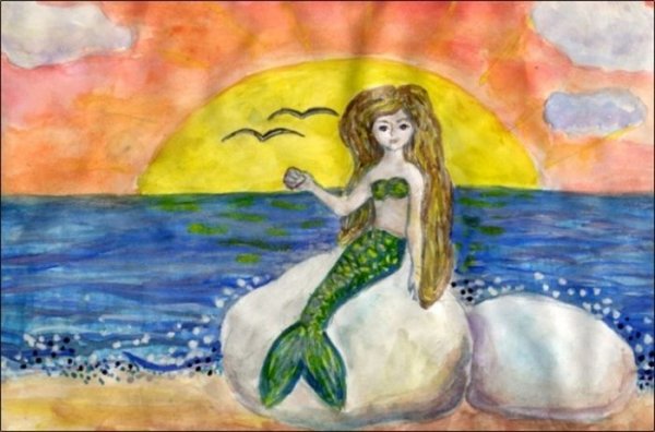 Рисунок Русалочка Ганс христиан Андерсен