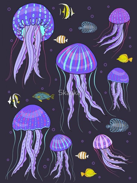 Нарисовать медузу