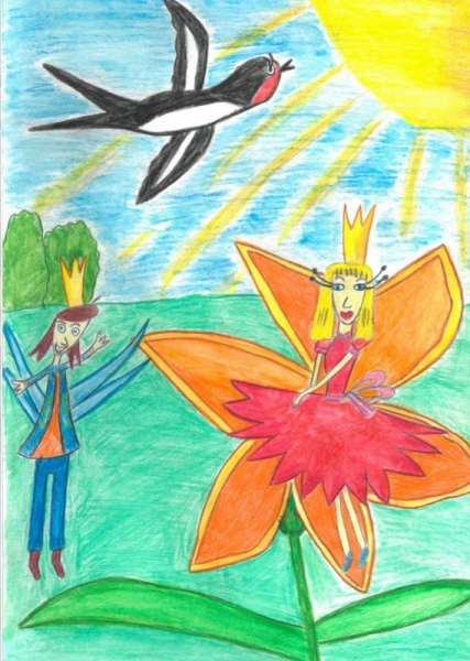 Рисование Дюймовочка