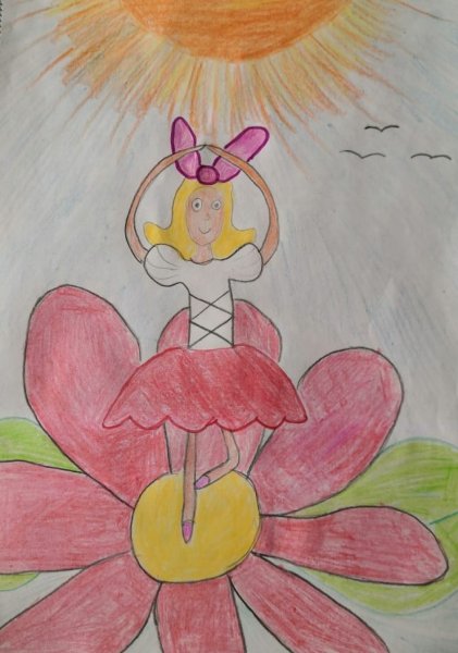 Рисование Дюймовочка