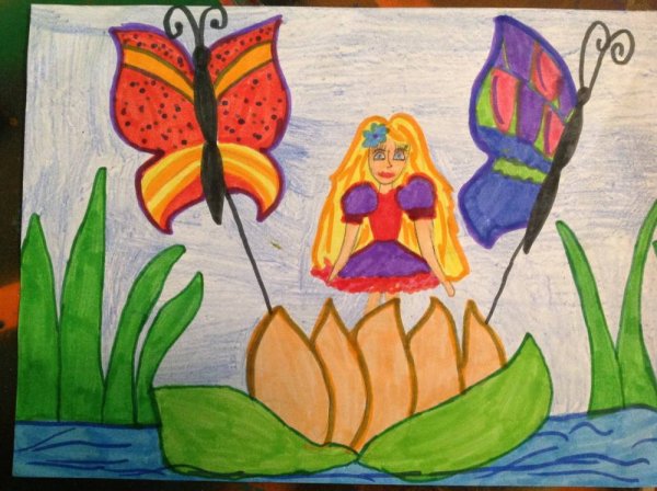 Рисунок к Дюймовочке