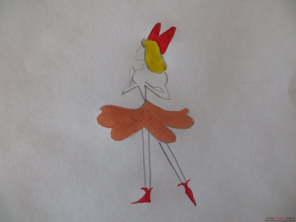 Дюймовочка детские рисунки