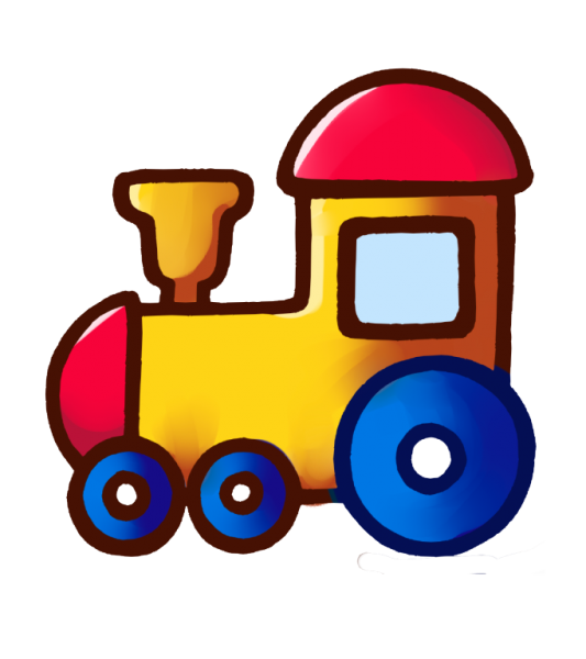 Паровоз мультяшный
