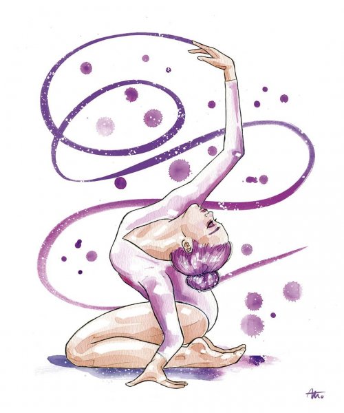 Гимнастка рисунок