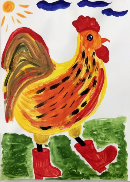 Петушок расписной гребешок