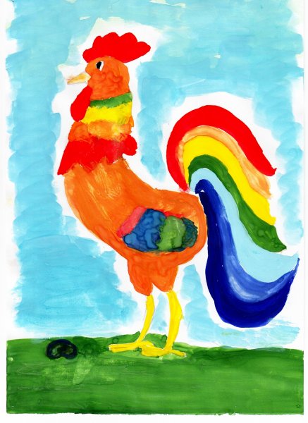 Петух рисунок