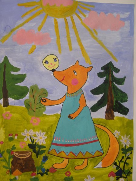 Рисунок про колобка 1 класс