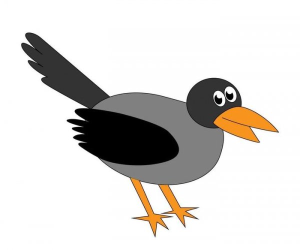 Ворона рисунок