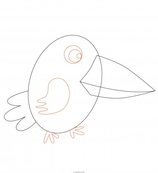 Поэтапное рисование ворона