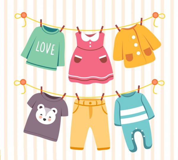 Нарисованная одежда для детей