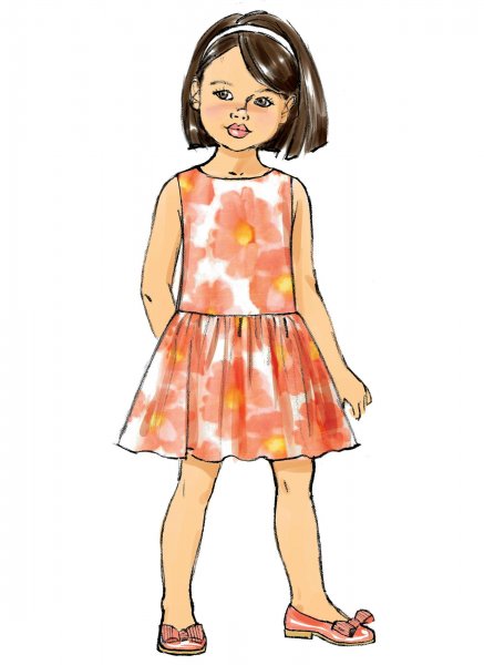 Девочка в платье рисунок