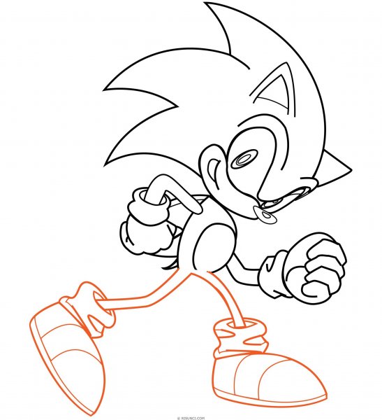 Соник раскраска