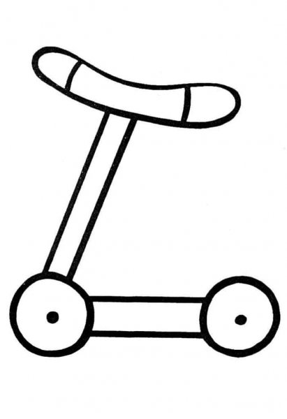 Раскраска самокат