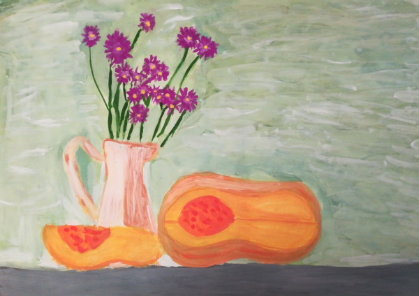 Натюрморт рисуют дети