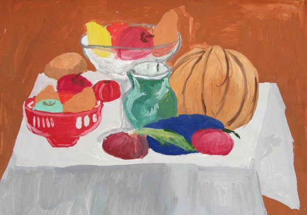 Рисование с детьми натюрморт