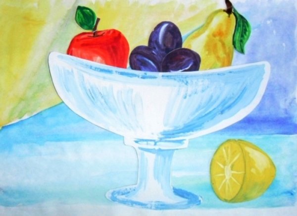 Натюрморт с фруктами для детей